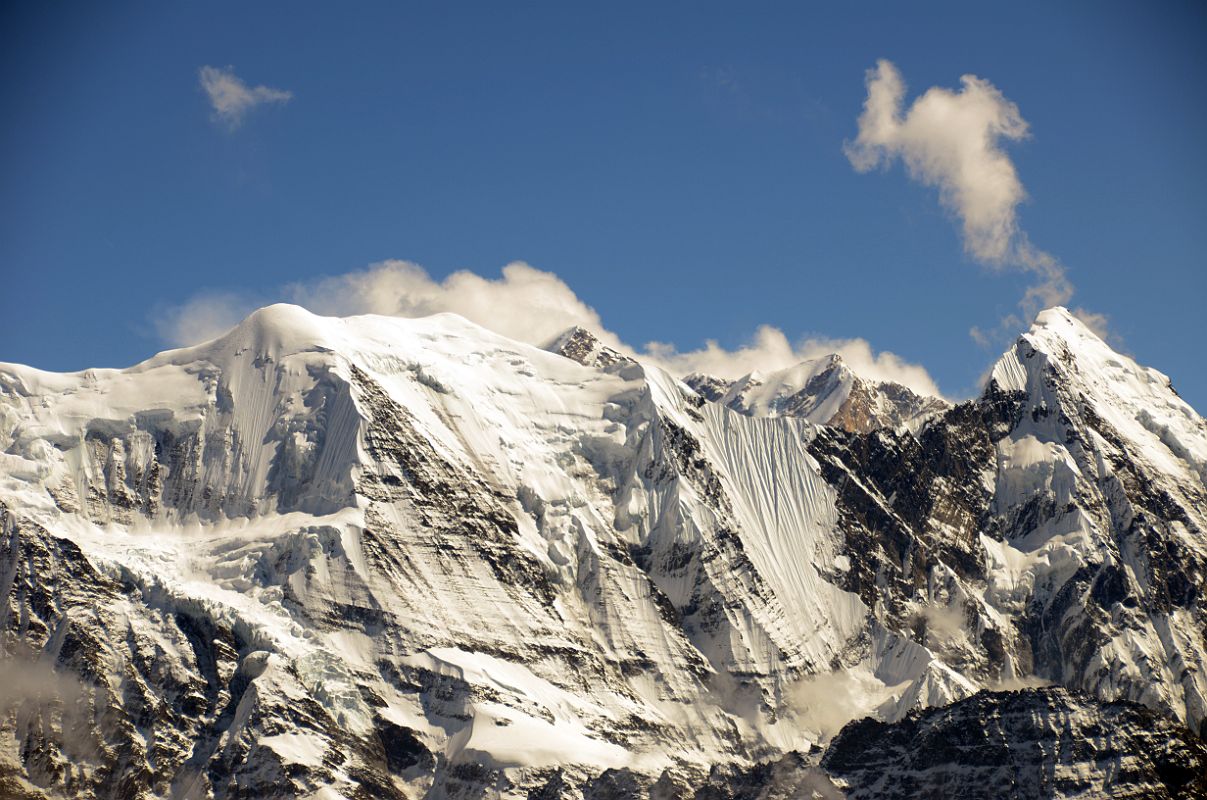 14 Nilgiri Central and Nilgiri South With Annapurna Northwest Face Behind From The Snowy Trail As It Nears Kalopani Around Dhaulagiri 